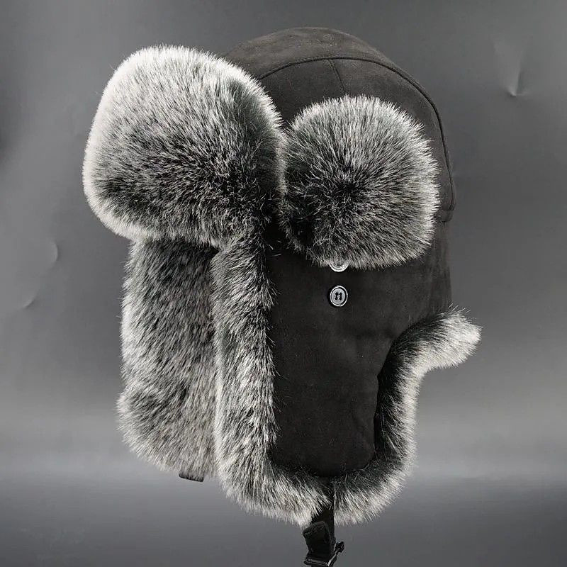 Men's Trapper Hat Ushanka Hat Aviator Hat Ear Flap Hat Winter Hats Black Brown Polyester Fleece Fashion Vintage Style Modern Contemporary Daily Wear Date Solid / Plain Color Thermal Warm Windproof
