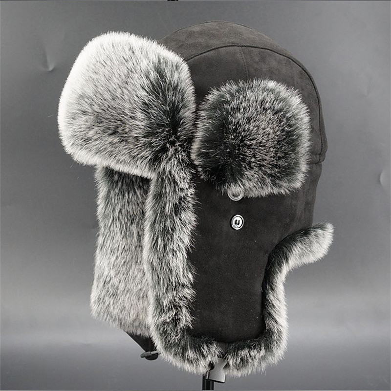 Men's Trapper Hat Ushanka Hat Aviator Hat Ear Flap Hat Winter Hats Black Camel Faux Suede Vintage Style Cozy Daily Wear Going out Solid / Plain Color Warm