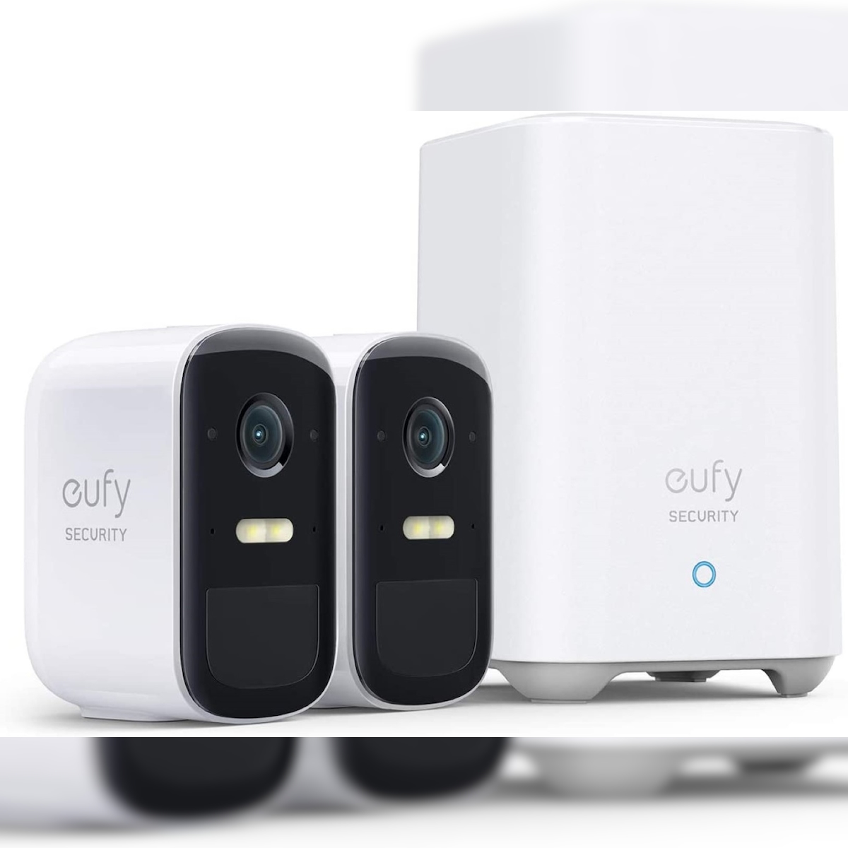 Anker eufy Security eufyCam 2C Pro kabelloses Sicherheitssystem, 2K Doppel-Kamera-Set, Homekit kompatibel, Nachtsicht - Weiß Image