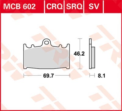 TRW Bremsbelagsatz MCB602SRQ Bremsbeläge,Bremsklötze,Bremssteine,Bremsbeläge & Bremsbelagsatz,Bremsklötze & Bremsbelagsatz Image