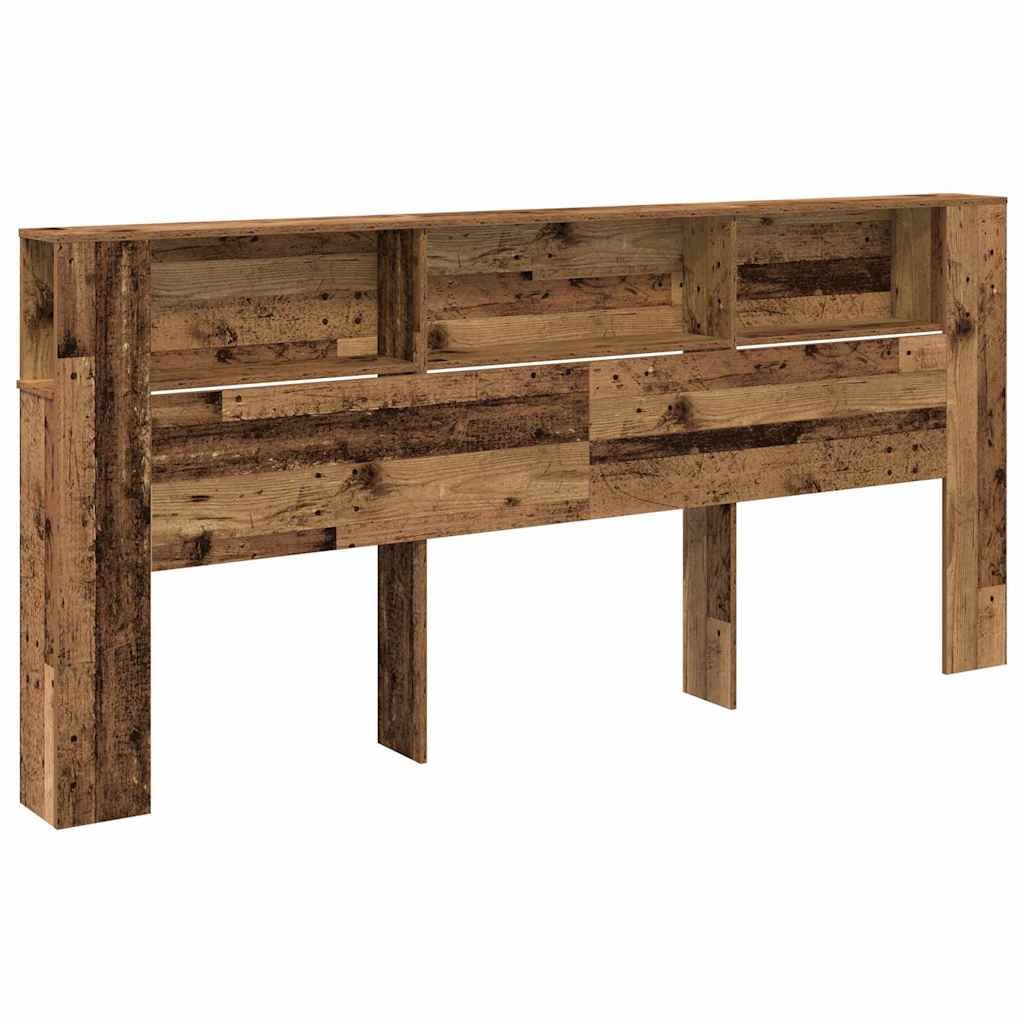 vidaXL Kopfteil Schrank Altholz 220 x 18,5 x 104,5 cm Holzwerkstoff Image