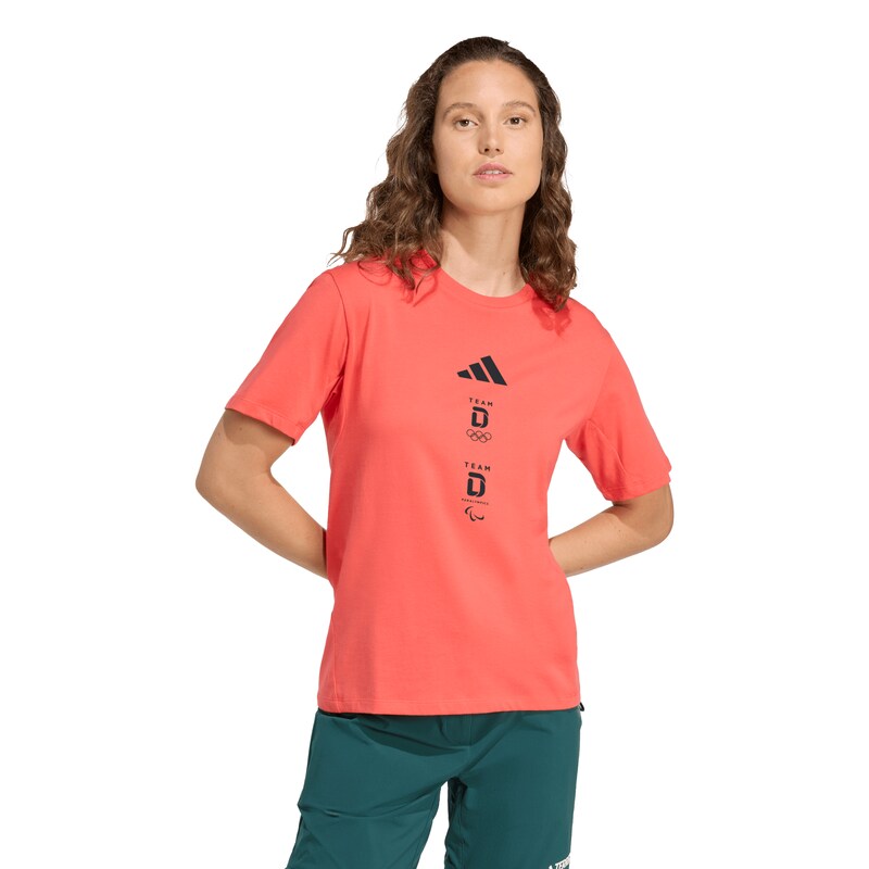 Team D adidas T-Shirt mit Grafik - Rot - Damen Image