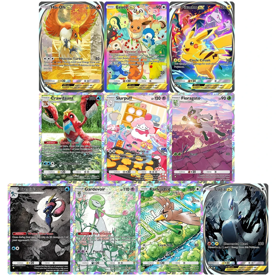 10 Stück/Set DIY Deluxe Pack Ex (A4b) Pockemon-Karte, selbstgemachte TCG Pocket Pikachu Gardevoir Eevee Lugia Game Sammelkarte Image