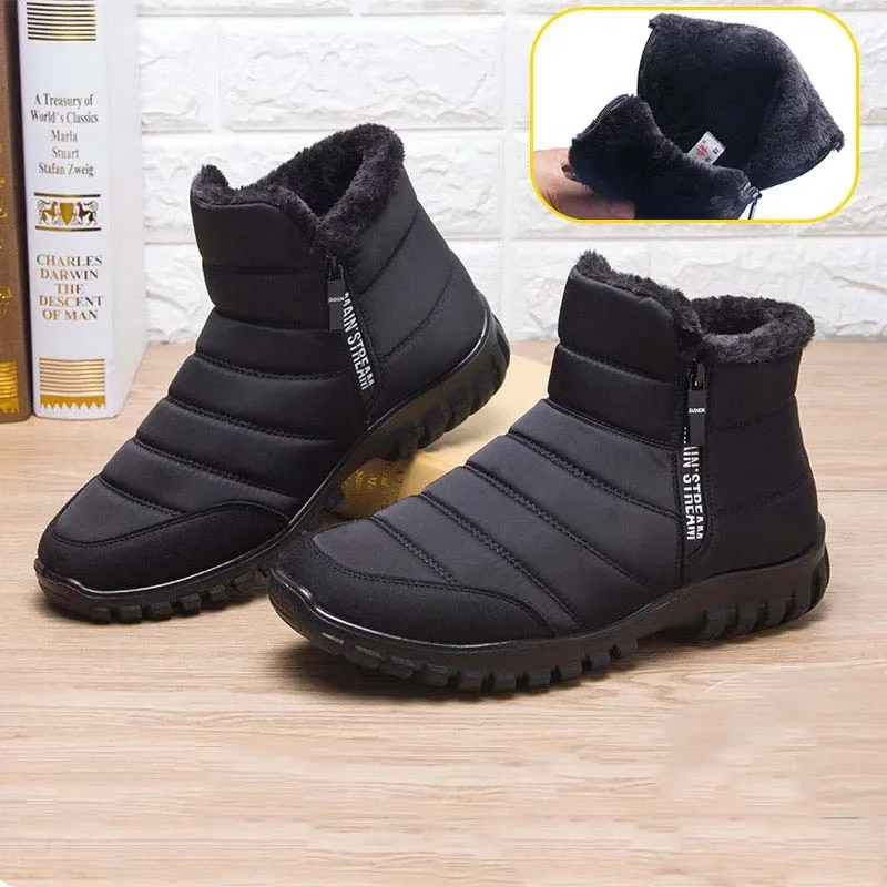 2025 Winter Männer Knöchel Schnee Boot Wasserdicht Nicht Slip Schuh für Männer Casual Warm Halten Plüsch Plus Größe Paar Schuhe Chaussure homme