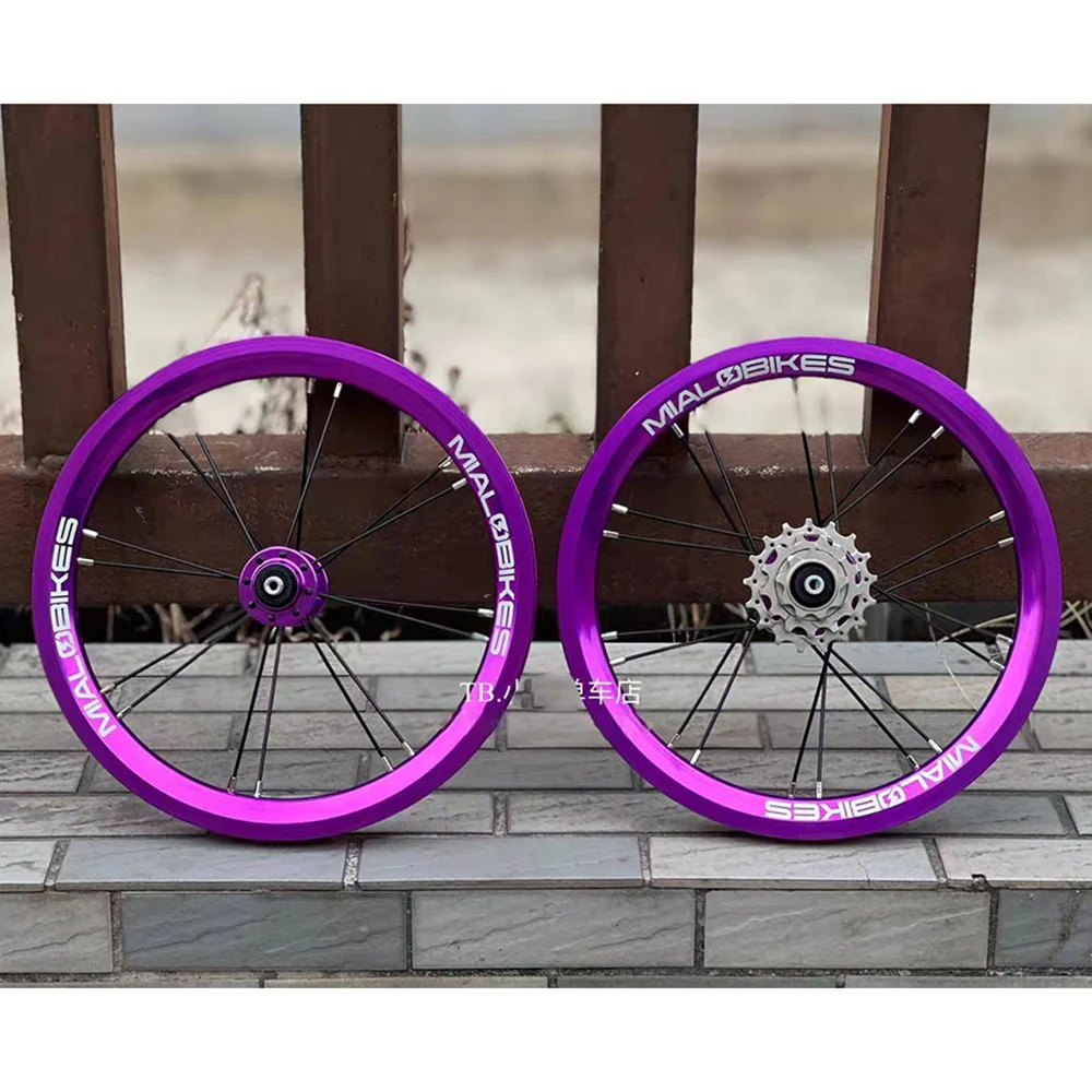 MIALO Leichtmetallfelgen 14 Zoll 16 Zoll 305 412 Felge Scheibenbremse 3 Geschwindigkeit 74 mm 85 mm für Fnhon Breeze Faltrad-Laufradsatz Image