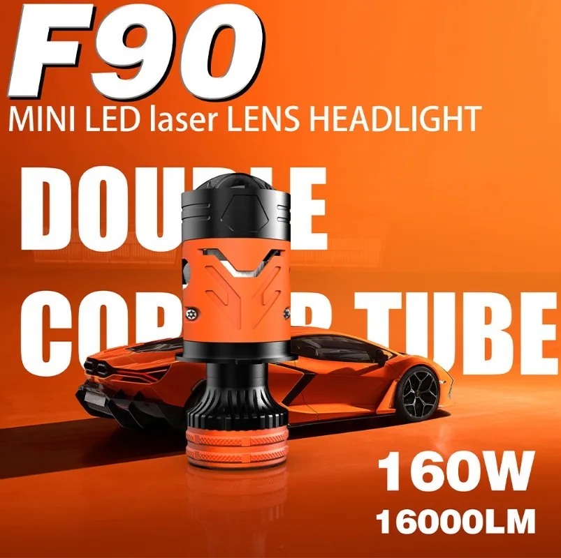 2PCS H4 Bi LED Lente del proiettore Auto Faro Turbo Lampade Plug Play 16000LM 160W Moto Luce LED faro