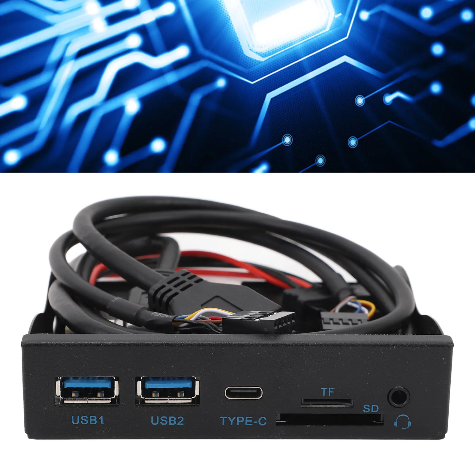 Pannello unità floppy USB3.2 GEN1 tipo C 5 Gbps Plug and Play Pannello frontale da 3,5 pollici Hub USB3.2 19PIN per WIN XP 7 8 10 11 per LINUX