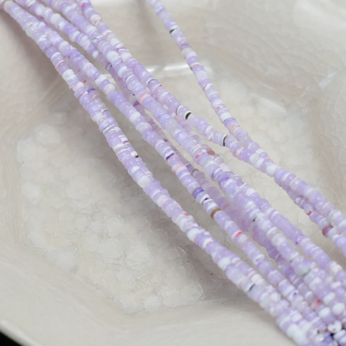 3mm Natürliche Mopp Meer Wasser Shell Lila Unregelmäßige Perle Hochzeit Geschenk Frauen für Schmuck Machen DIY Halskette Armband Zubehör Image