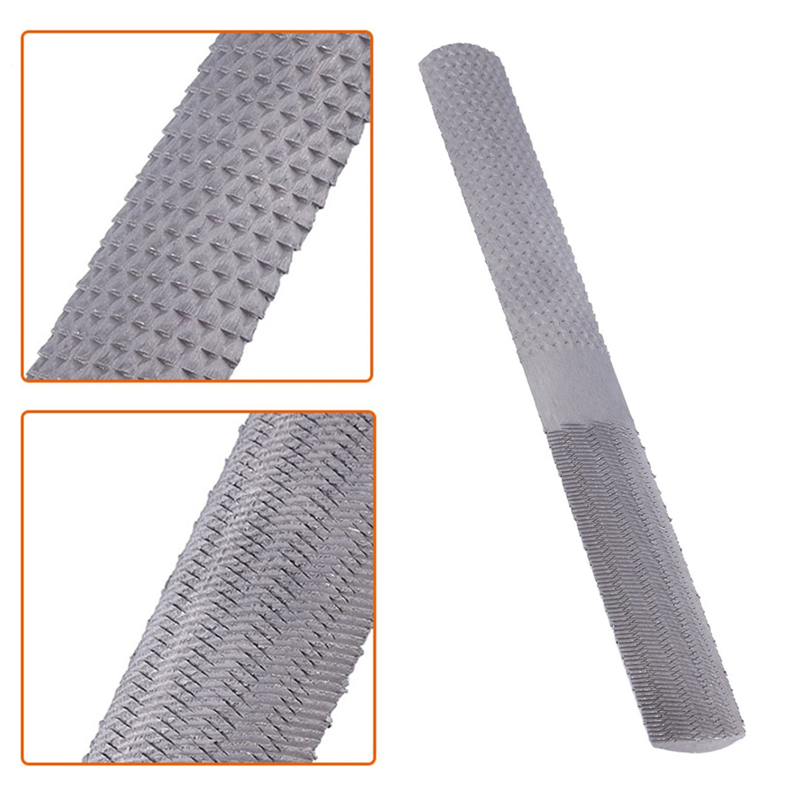 Raspa per lima Raspa in acciaio 4 in 1 8 pollici/200 mm Lima per raspa piatta in acciaio Mezza tonda Carpenteria Lavorazione del legno Utensile manuale per legno Raspa per la lavorazione del legno