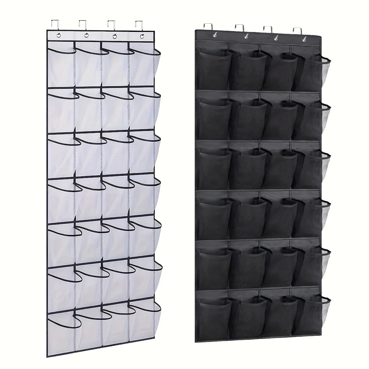 An der Wand montierte Schuh-Aufbewahrungstasche über der Tür, 14/24/28 große Netztaschen, platzsparender Home-Organizer für Schrank, hängendes Schuhregal