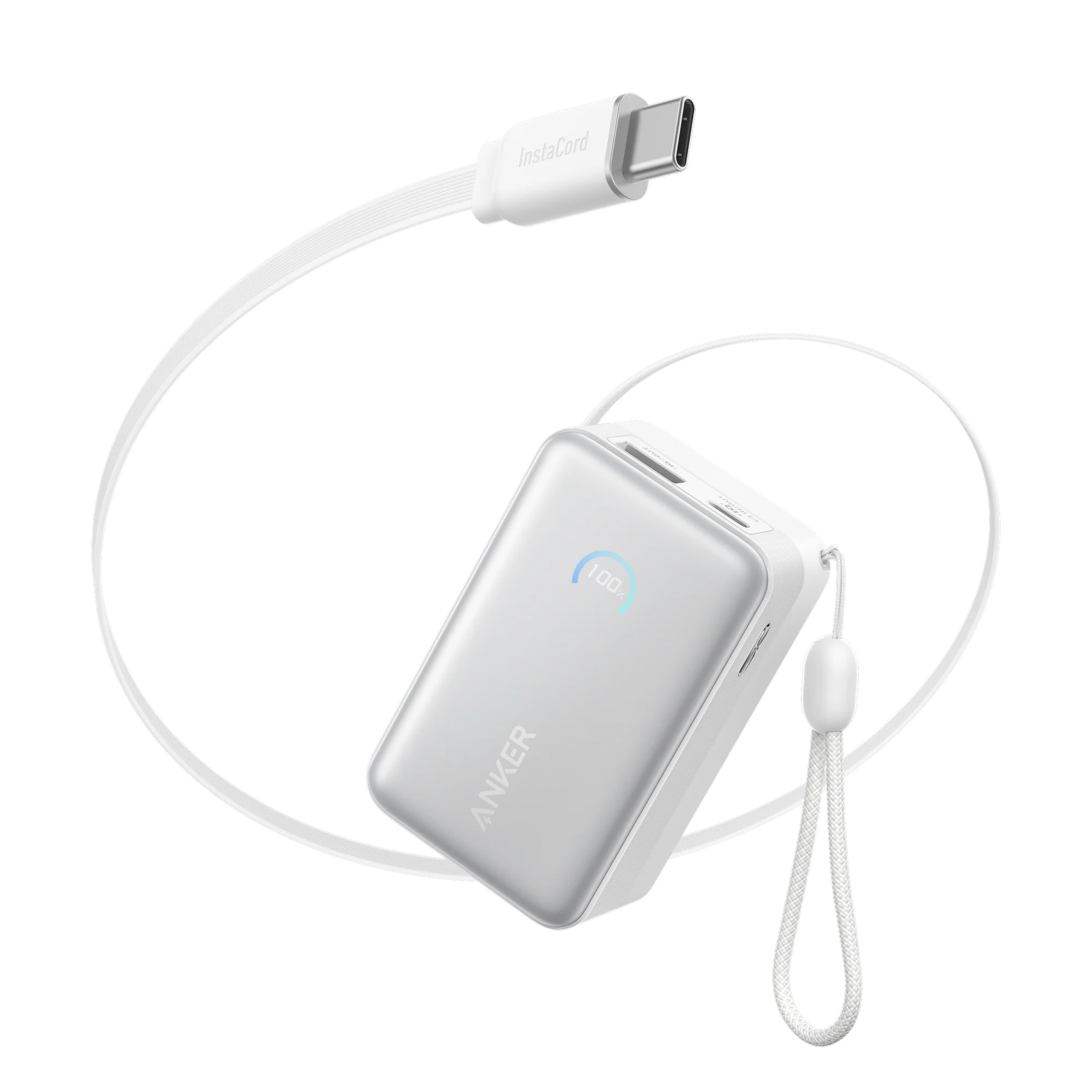 Anker Nano Power Bank (10K, 45W, Built-In Retractable USB-C Cable）（Colour random）