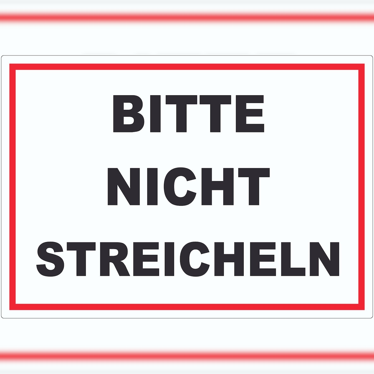 HB-Druck Bitte nicht streicheln Aufkleber streicheln verboten A4 (210x297mm) Image
