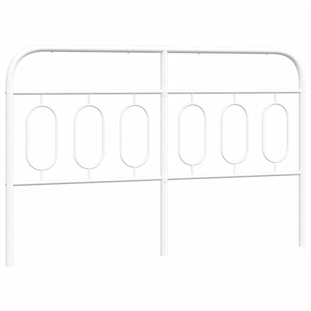 vidaXL Kopfteil Metall Weiß 137 cm Image