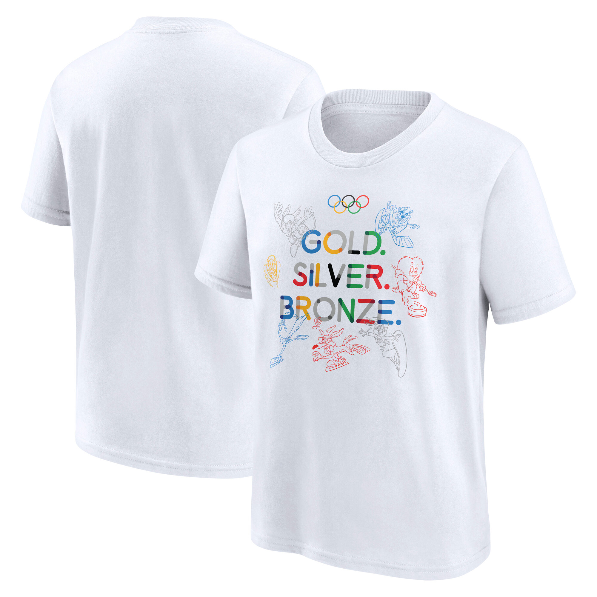 The Olympic Collection x Looney Tunes Gold Silber Bronze T-Shirt - Weiß - Juniors Image