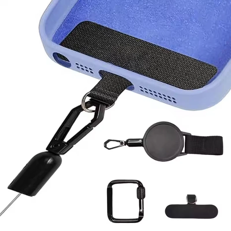 Support de téléphone antivol rétractable, lanière de téléphone portable, attache de sécurité pour Smartphone avec Clip de ceinture, 1/2/3 pièces, lanière de voyage
