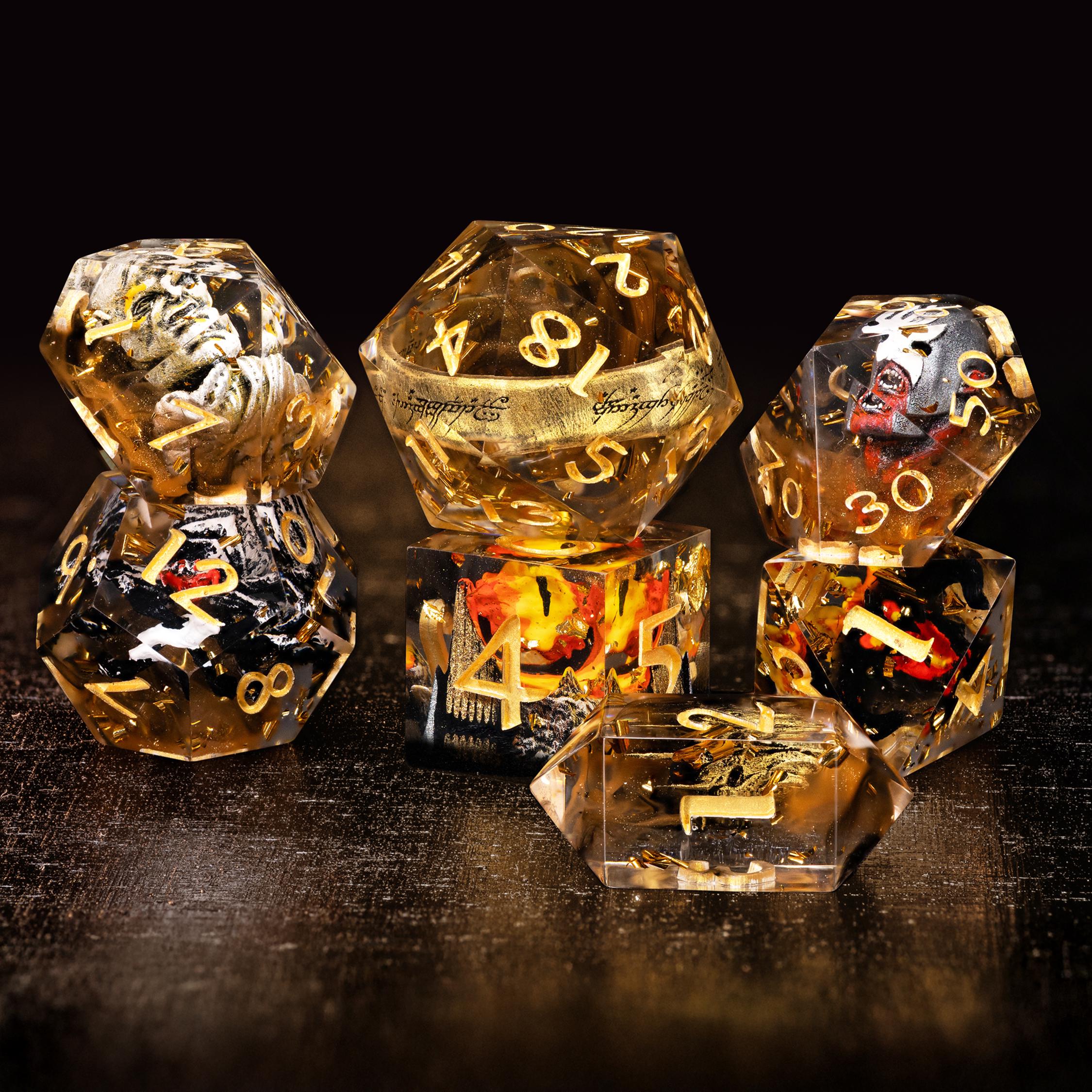 Set di dadi, dadi magici, dadi fatti a mano, dadi D&D, set di dadi D&D, dadi per giochi di ruolo, set di dadi per giochi di ruolo da tavolo, scatola d