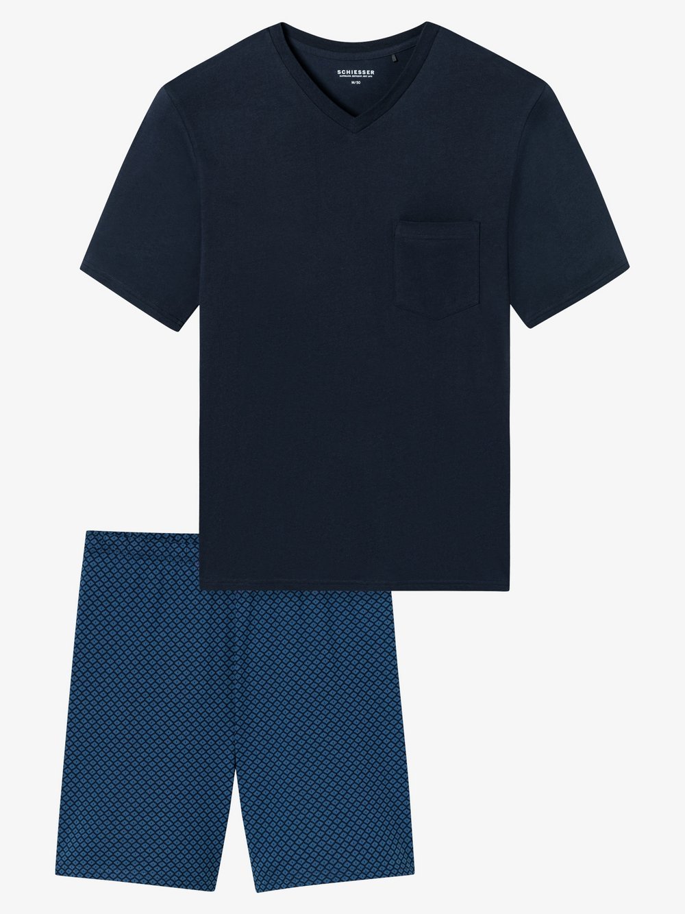 Schiesser Pyjama Herren blau, 54 Image