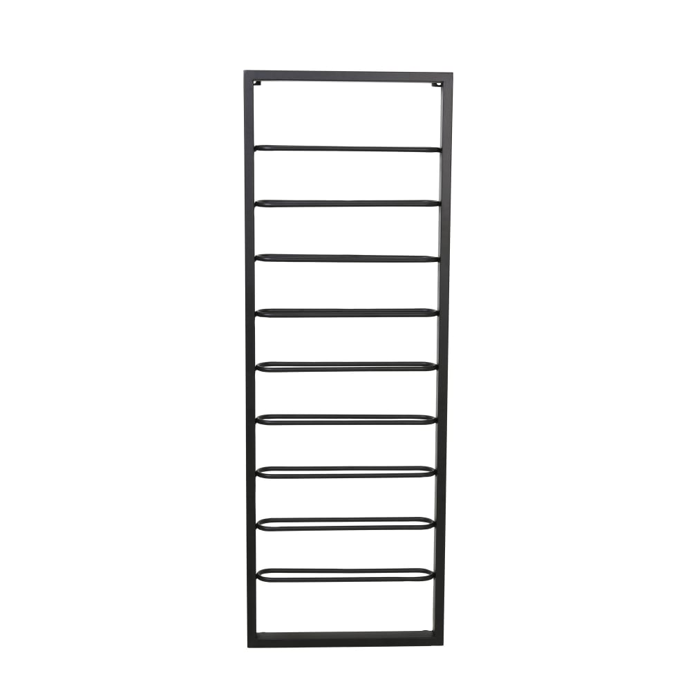 Casier à vin noir métal 42x8x120cm