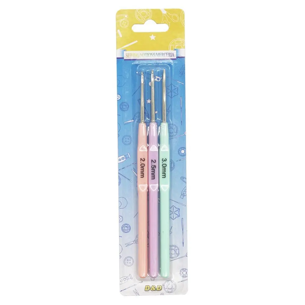 3 stücke Häkeln Haken Aluminium Griff Stricken Nadeln für Häkeln Nadeln für Garn DIY Handwerk Nizza Geschenk für Frauen Stricken werkzeuge Image