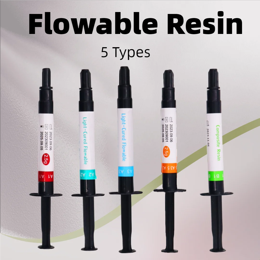 Durchflussbarkeit 3PCS Harz Zahnmedizin Material Fließbare Verbundfarben Wahl Biokompatibilität Kronenrestaurierung Zahnfüllung Image