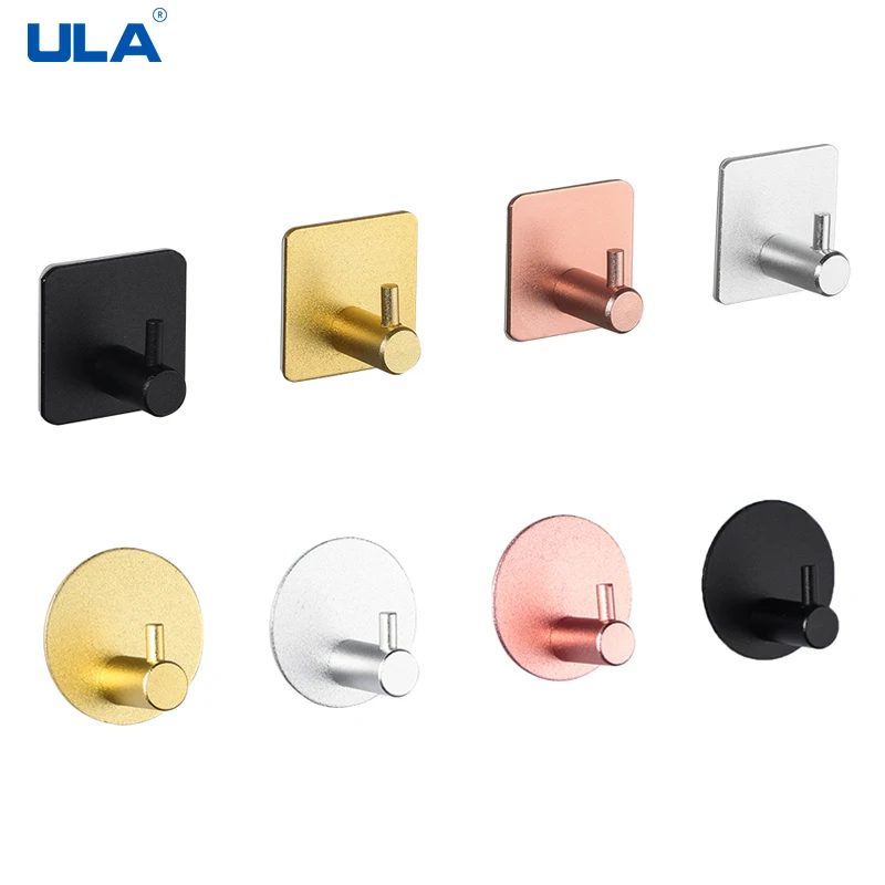 ULA Mehrzweck-Wandhaken, Türhaken, Schlüsselregal, Küche, Badezimmer, Handtuch, Kleiderbügel, Haken, Aluminium, Kleiderbügel, Handtuch, Kleidung, Robe, Rack