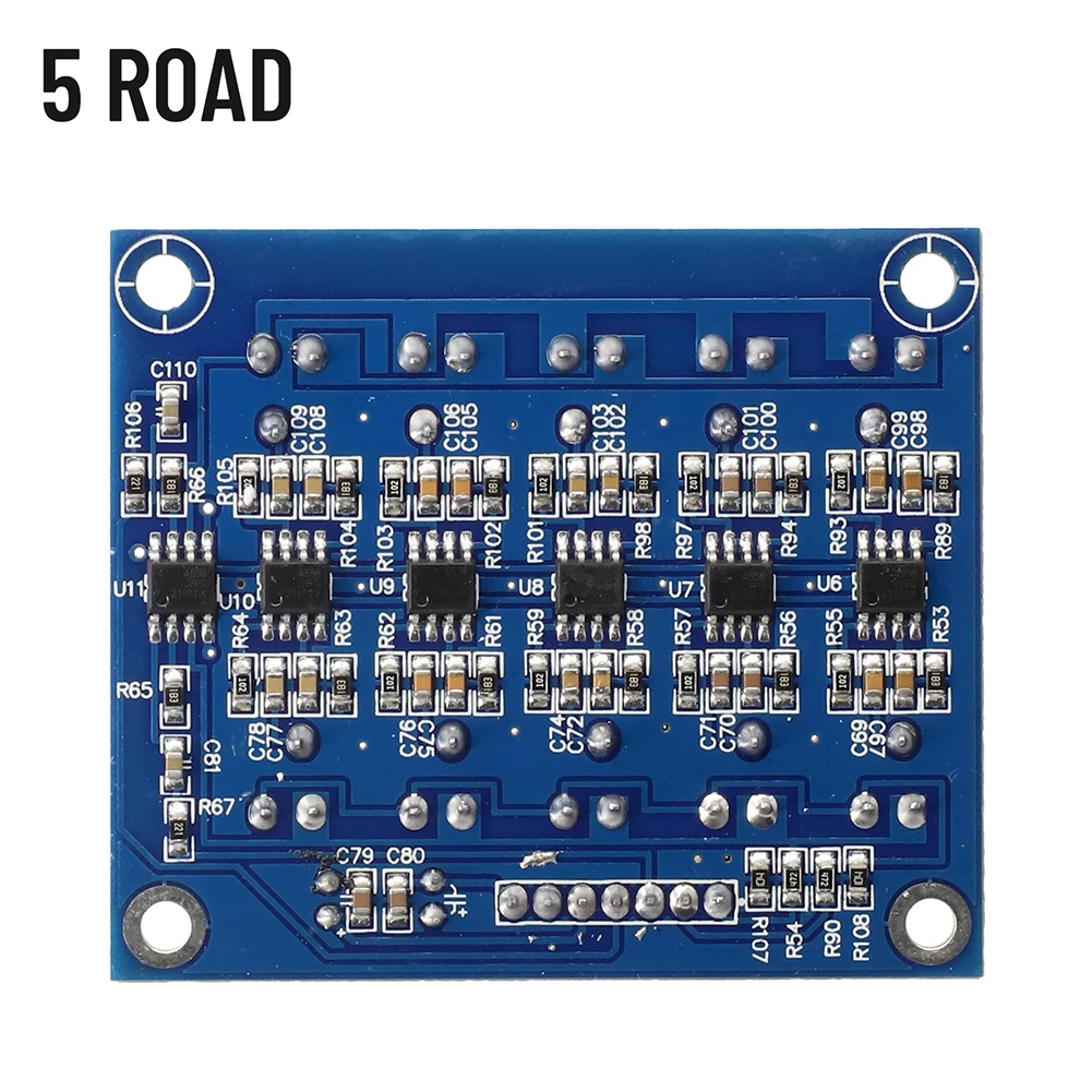 Stereo EQ Equalizer Board mit einstellbarer Frequenz 5-Band 100Hz-10kHz Vorverstärker Modul Dual Netzteil für Bühne Audio Image