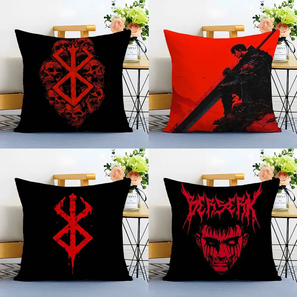 Klassischer Hot-blooded Anime Berserk Kissenbezug, Anti-Dustmite, unsichtbarer Reißverschluss, Schlafsofa