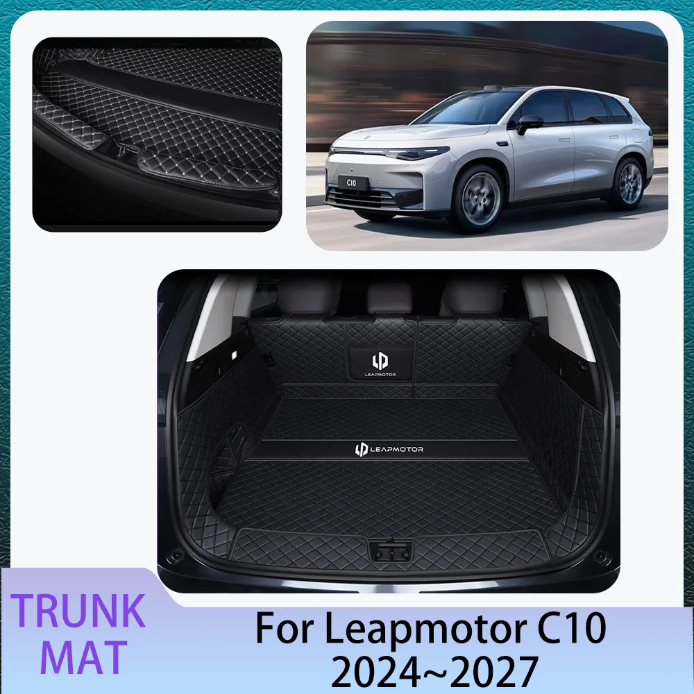 Für Leapmotor C10 2024 ~ 2027 2025 2026 leder Auto Stamm Matte Kratz Prävention Boot Abdeckung Fach Pad Innen beschützer Zubehör Image
