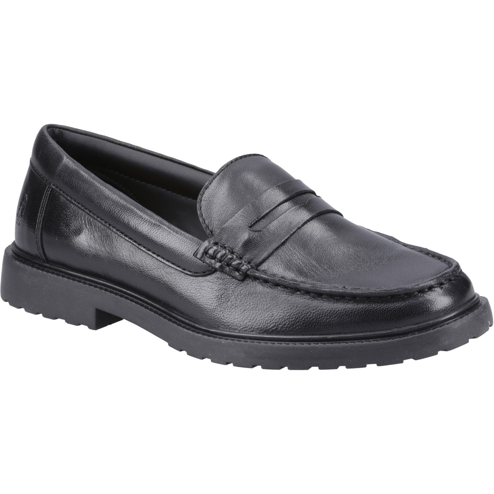 Hush Puppies Verity Slip On Leder Damen Schwarz Loafers
