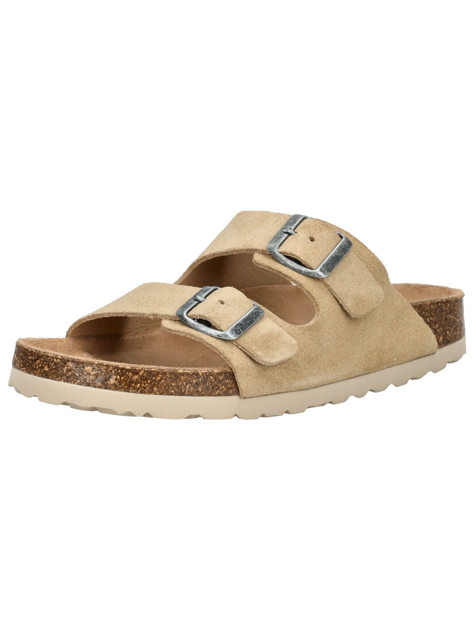 Pantolette COSMOS COMFORT "COSMOS Comfort Pantoletten Leder", Damen, Gr. 38, beige (taupe), Leder, Schuhe Pantolette