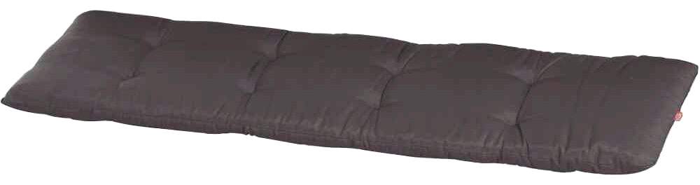 Bankauflage SIENA GARDEN "Tessin 140", grau, B:42cm H:6cm T:140cm, Baumwolle, Polyester, Polsterauflagen, Bankauflage, 60% Baumwolle/40% Polyester