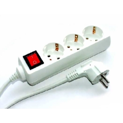 e+p E 47 Verlängerungskabel 1,5 m 3 AC-Ausgänge Weiß Image