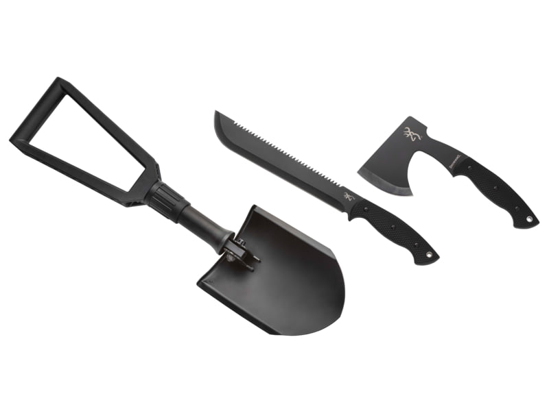 Browning Machete Hatchet & Shovel Camp Combo Polymer Black Handle 3220582B