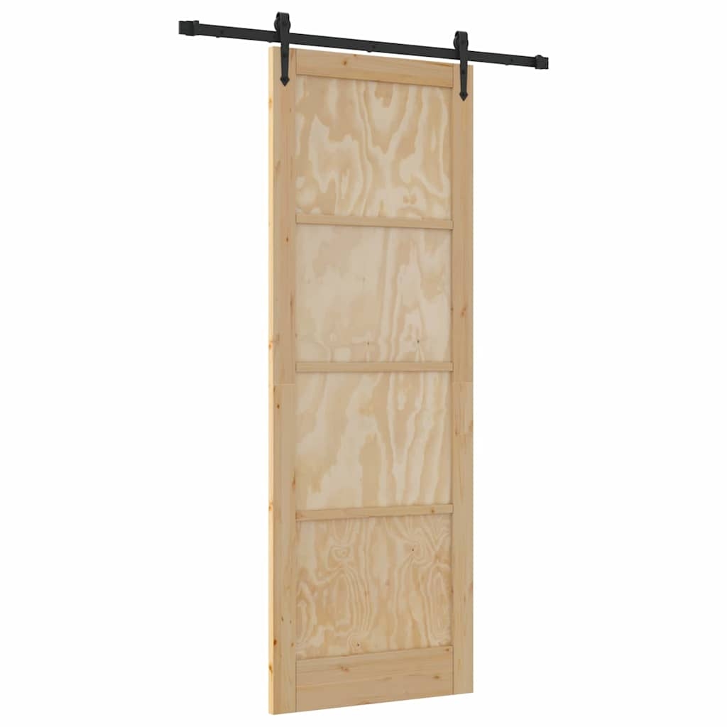 vidaXL Schiebetür ORKDAL Braun 83 x 232 cm Massivholz Kiefer Image