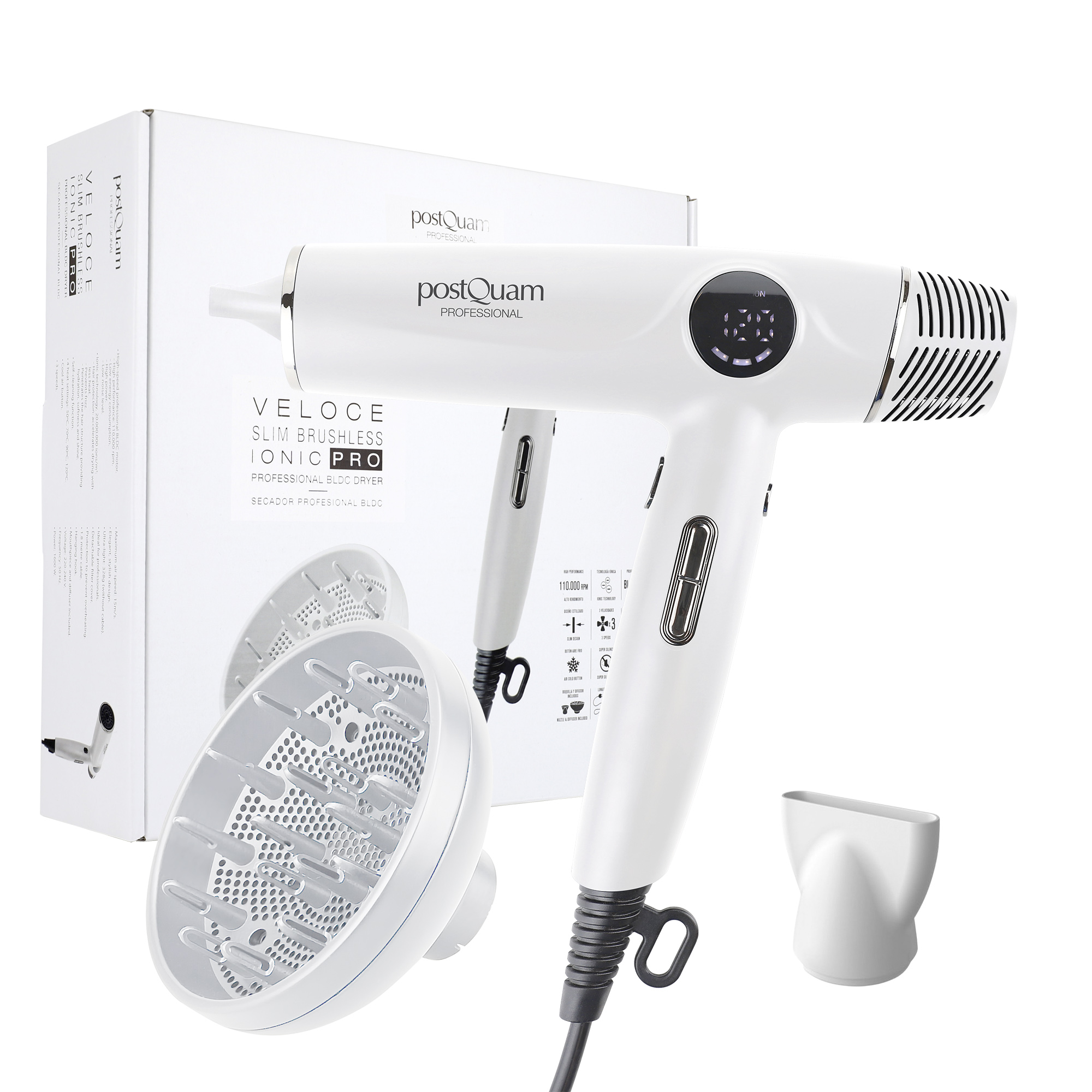 VELOCE SLIM BLDC IONIC PRO PROFESSIONELLER HAARTROCKNER (110.000 U/min) Image