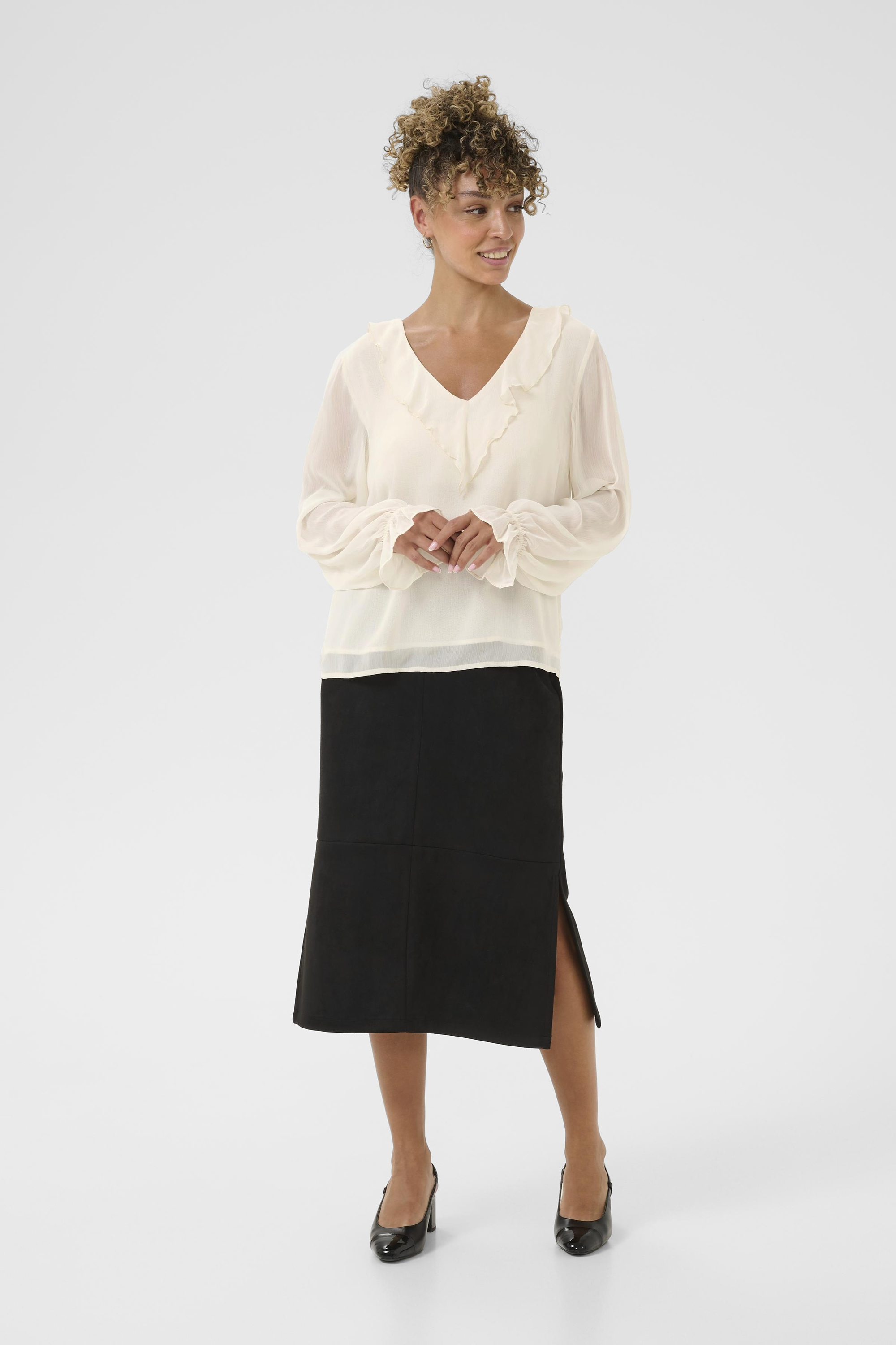 Langarm-Bluse CRFlake Regular fit white Image