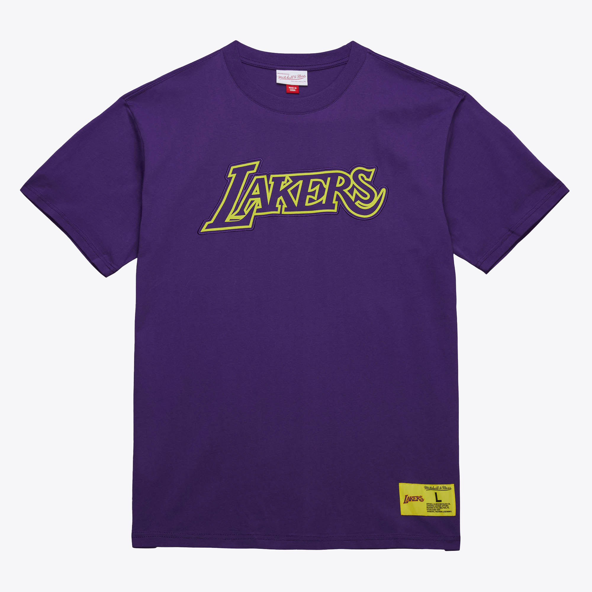 Los Angeles Lakers Mitchell & Ness Neon Nights Premium T-Shirt Image
