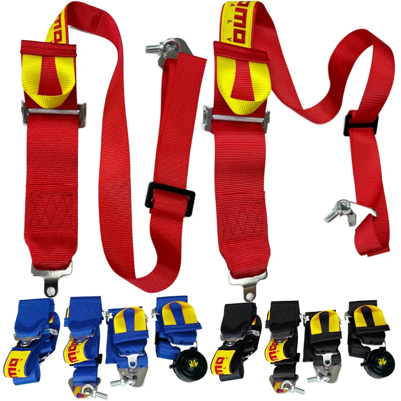 Nouveau Jdm voiture universelle 4 points course ceinture de sécurité sport voiture ceinture de sécurité protecteur voiture modifié course ceinture de sécurité harnais ceinture de sécurité