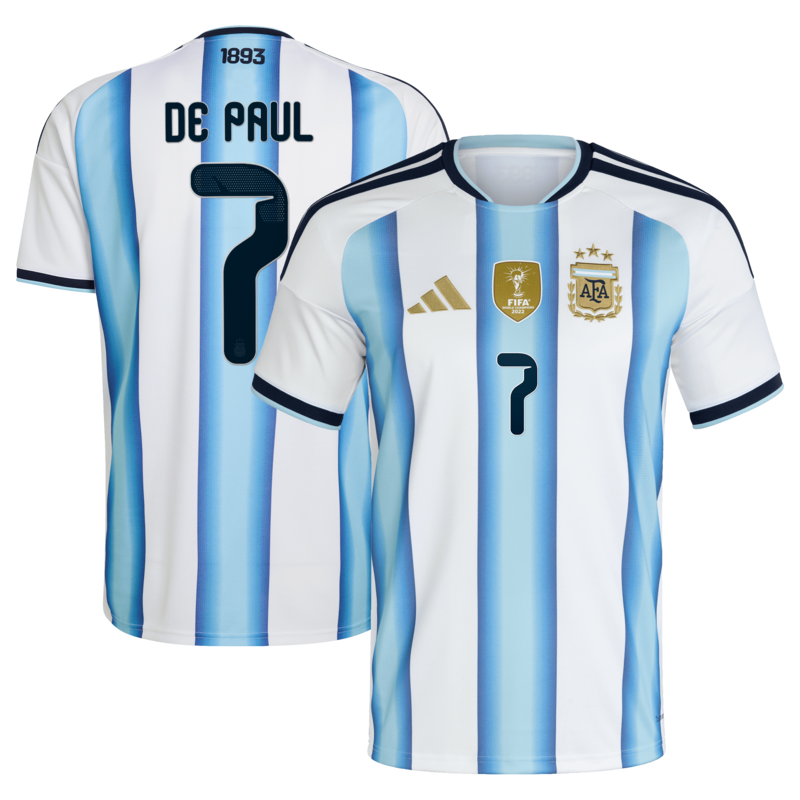 Argentinien 2026 Heimtrikot adidas mit Aufdruck De Paul 7 Image