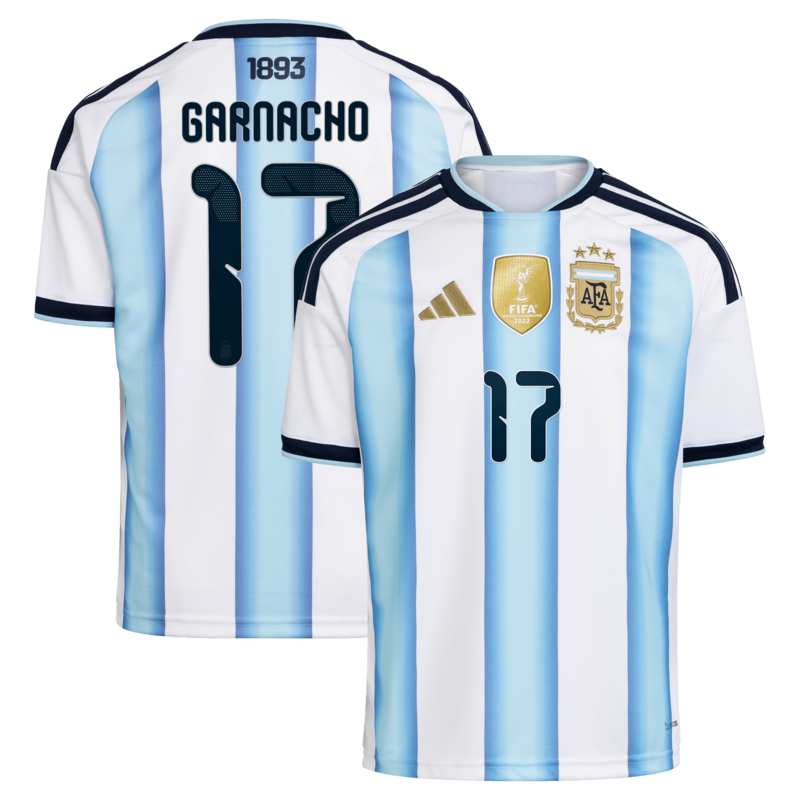 Maillot Domicile Argentine adidas 26 - Enfant avec flocage Garnacho 17