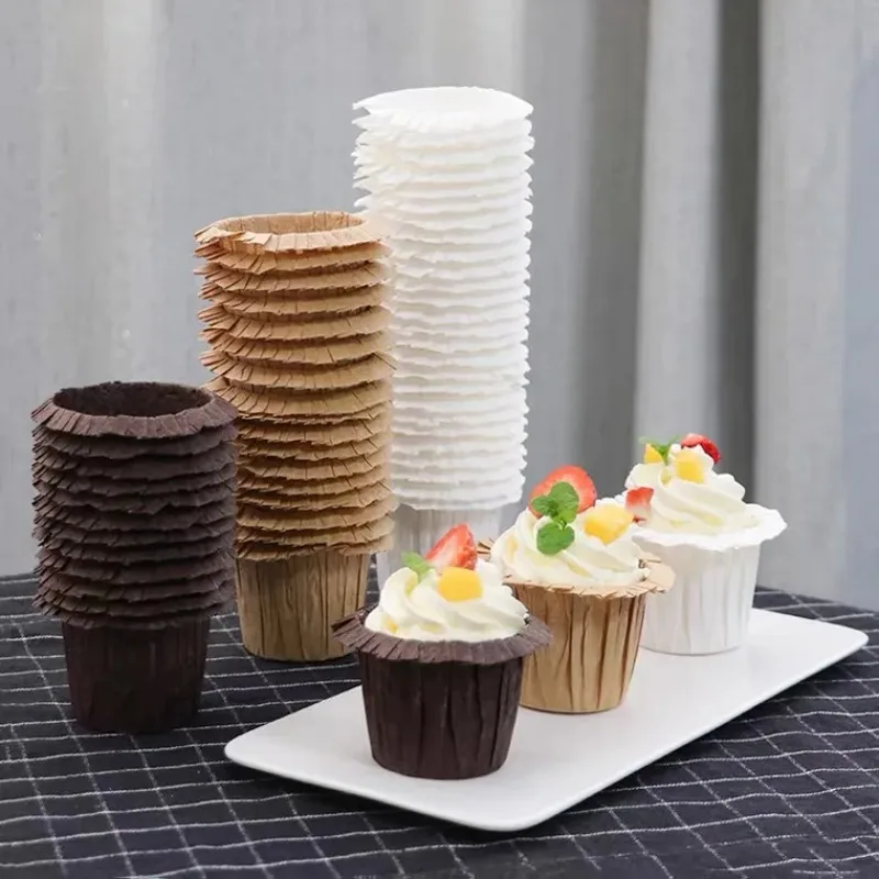 30 Stück Cupcake-Pappbecher mit Wellenmuster, Backform für Hochzeit, Babyparty, Weihnachten, Geburtstag, Party-Dekoration Image