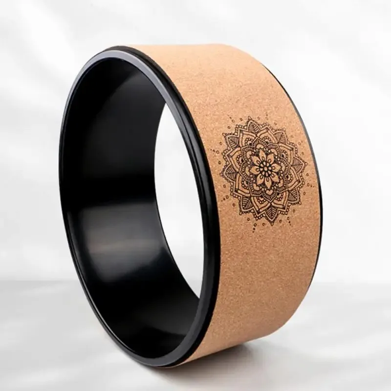 Wood Yoga Wheel Pilates with Buddha Lotus Professional TPE Yoga Circles Gym Workout Back Training Tool For Bodybuilding Fitness