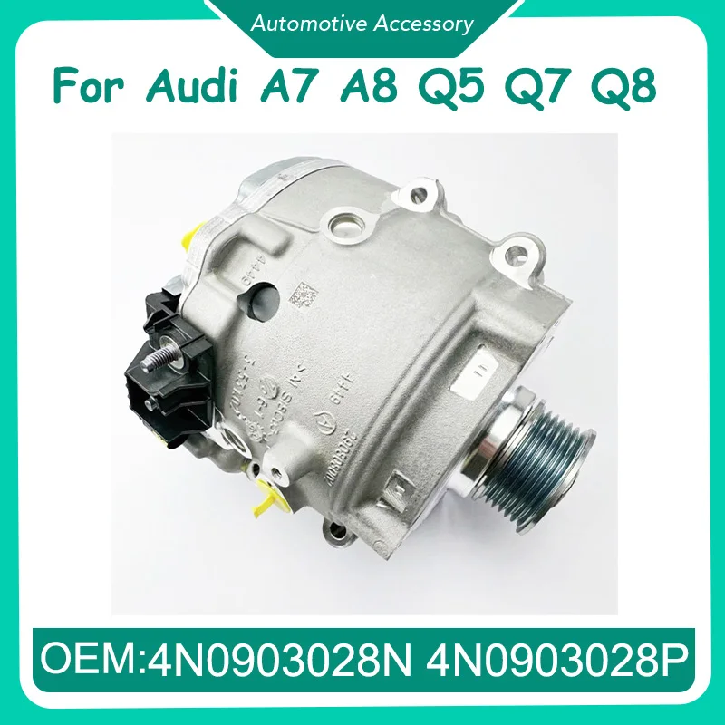 4N0903028N 1 Stücke Neue Lichtmaschine Generator Wassergekühlter Generator für Audi A4 B9 A5 A6 C8 A7 A8 Q5 Q7 Q8 4N0903028J 4N0903028M Image