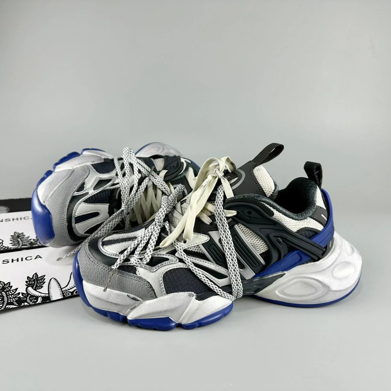 Chunk Sneakers Damen Herren Casual Dad Schuhe Plus Größe 41 42 für Mädchen Mode Retro Schmutzige Schuhe Dicke Sohle Sportschuhe