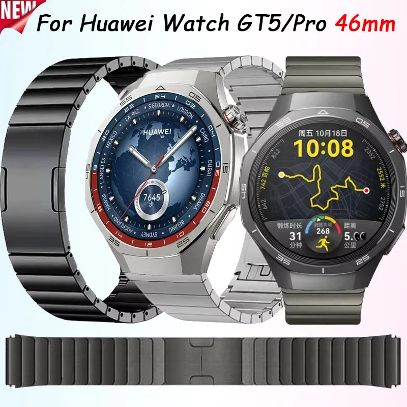 22mm Armband für Huawei Uhr GT5 5Pro 46mm Metall Edelstahl Armband für Huawei Uhr 3 4 4Pro GT4/5/5Pro 3 2 2e Zubehör Image