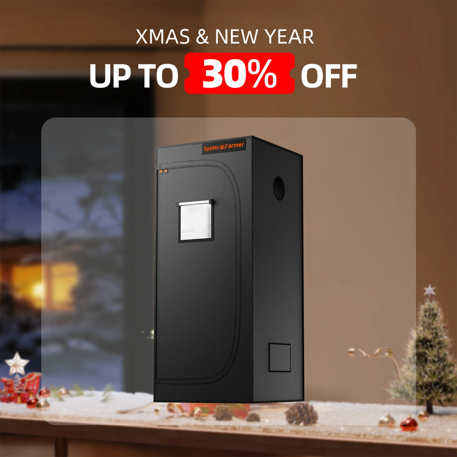 Spider Farmer 70 x 70 x 160 cm Indoor-Wachstumszelt 1680D Hydrokultur-Pflanzenraum für optimales Pflanzenwachstum und Klimakontrolle Image