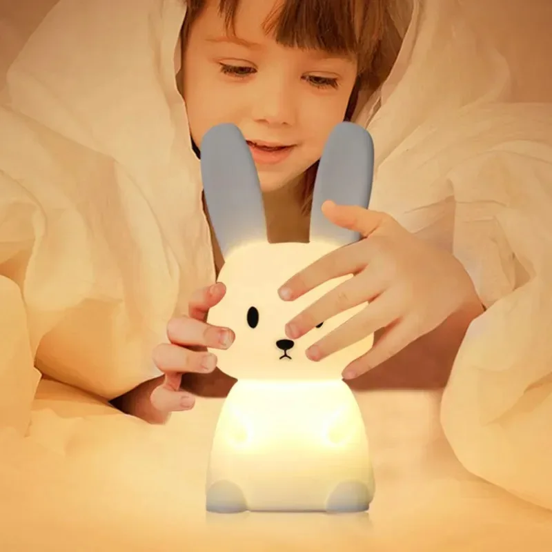 Weiche Silikon Cartoon Wal Nachtlicht Für Kinder Zimmer Decor USB Aufladbare Kinder Schlafzimmer Schlaf Lampe Dropshipping