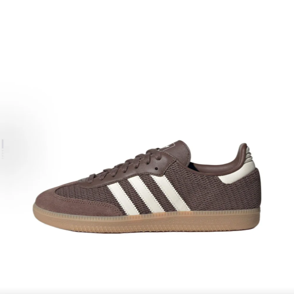adidas Originals SAMBA OG Modische, trendige, aber langlebige Low-Top-Skateschuhe mit dünner Sohle Unisex-Stil Braun JI3184