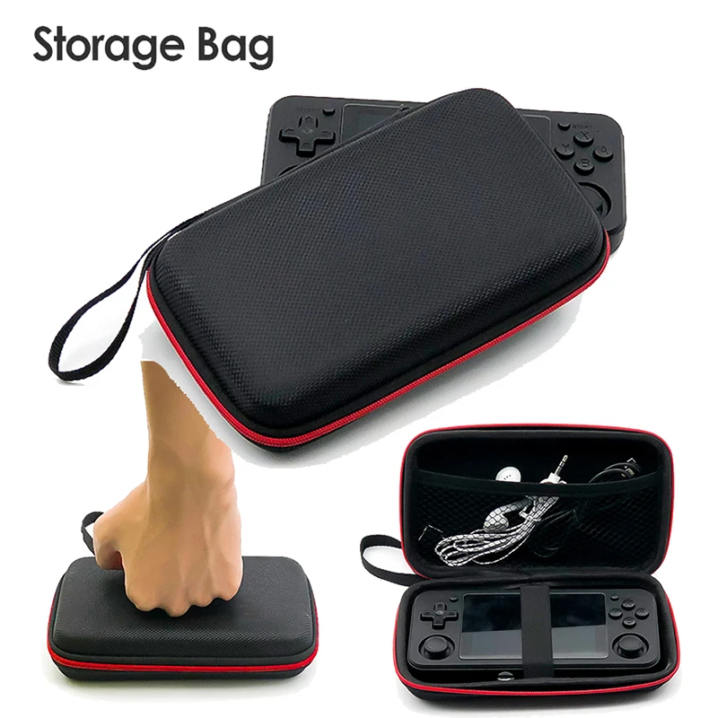 Handheld Spielkonsole Lagerung Tasche Ladekabel Taschen Zubehör Harte Tragetasche Für ANBERNIC RG35XX RG353V RG353VS SD Karte Image