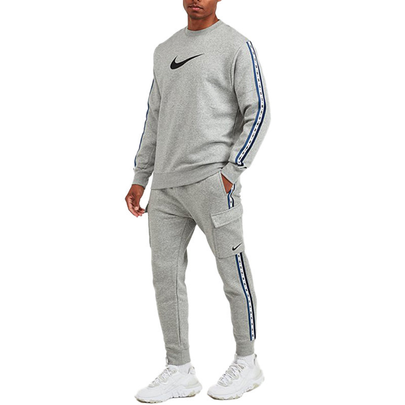 Nike Mens Grey Repeat Fleece Tracksuit - Size X-large | Nike Sale | Discount Designer Brands
